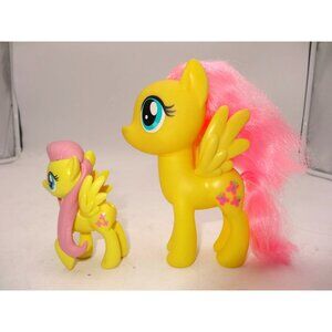 MLP My Little Pony Fluttershy 2016 Hasbro 6” Yellow & Pink and Baby